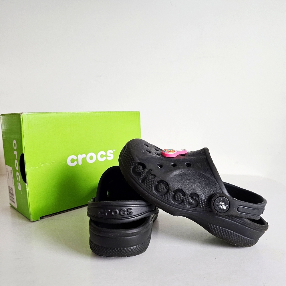 Iconic CROCS Comfort Baya Clog Cookie Lollipop Jibbitz Charms Children Size 10